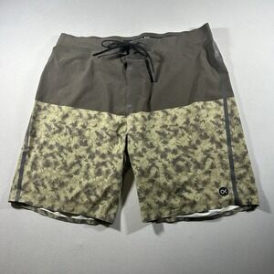 Mens Outerknown Apex Board Shorts 33 Kelly Slater Olive Camo Surf Swim Trunks